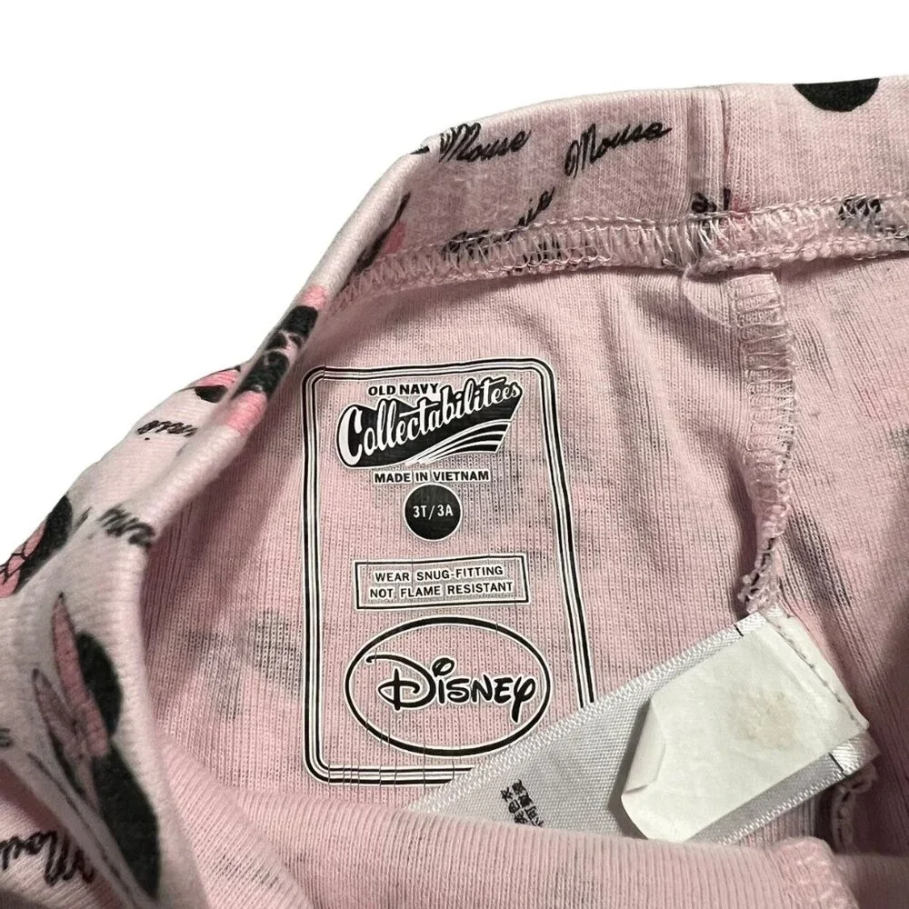 Old Navy + Disney 3T Pink Minnie Mouse Short Pajamas